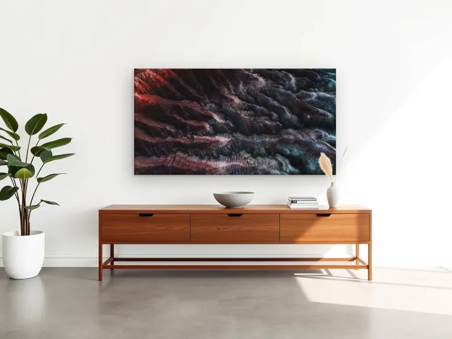 Map Home by Chris Ruel as a canvas print on a living room wall