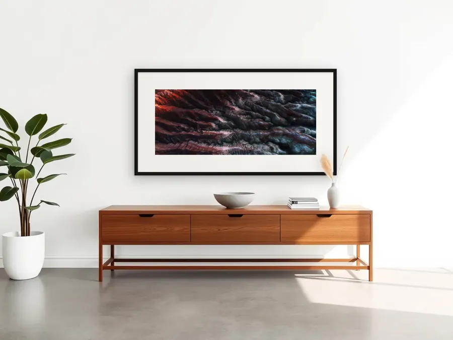 Map Home by Chris Ruel as a fine art print on a living room wall