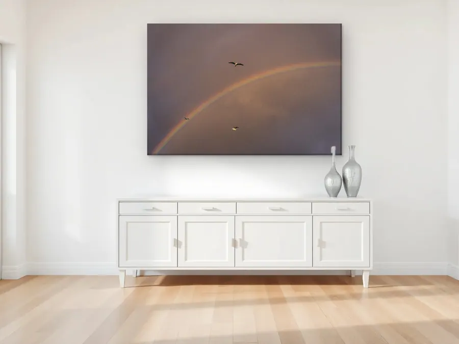 Prismatic Arch by Christian Lee as a canvas print on a living room wall
