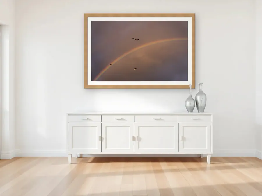 Prismatic Arch by Christian Lee as a fine art print on a living room wall